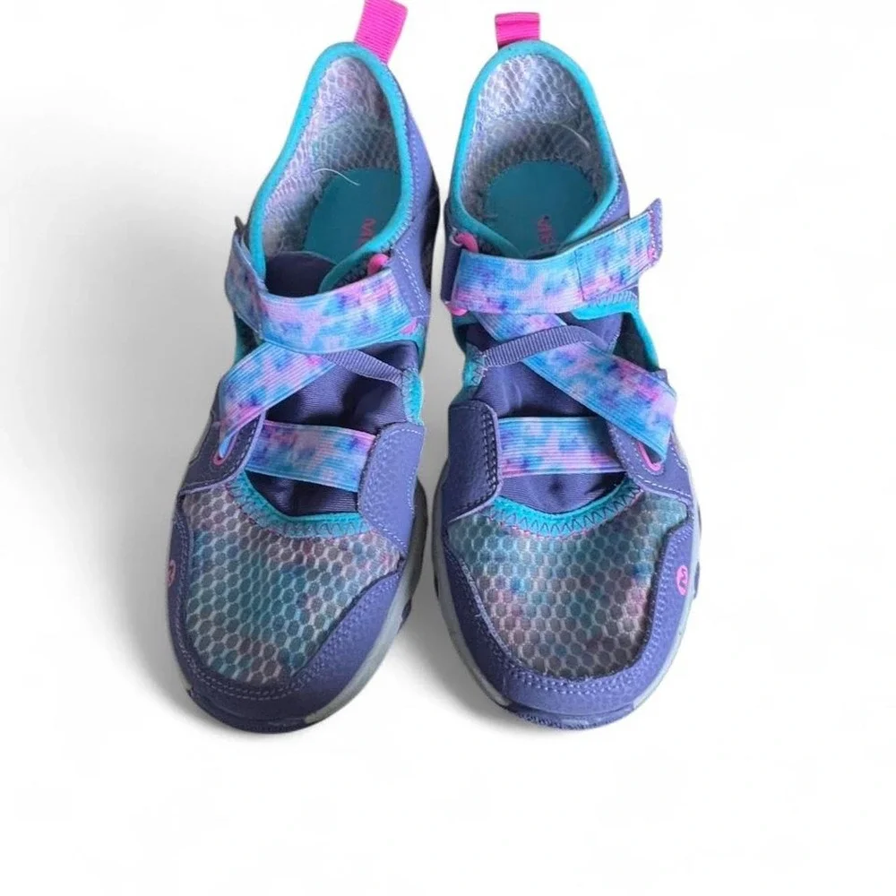 Merrell Kids Hydro Free Roam Water Shoe US 4M Velcro Straps Purple Velcro